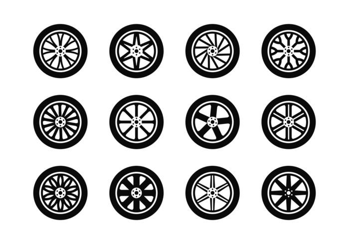 Alloy Wheels Pictogrammen Vector