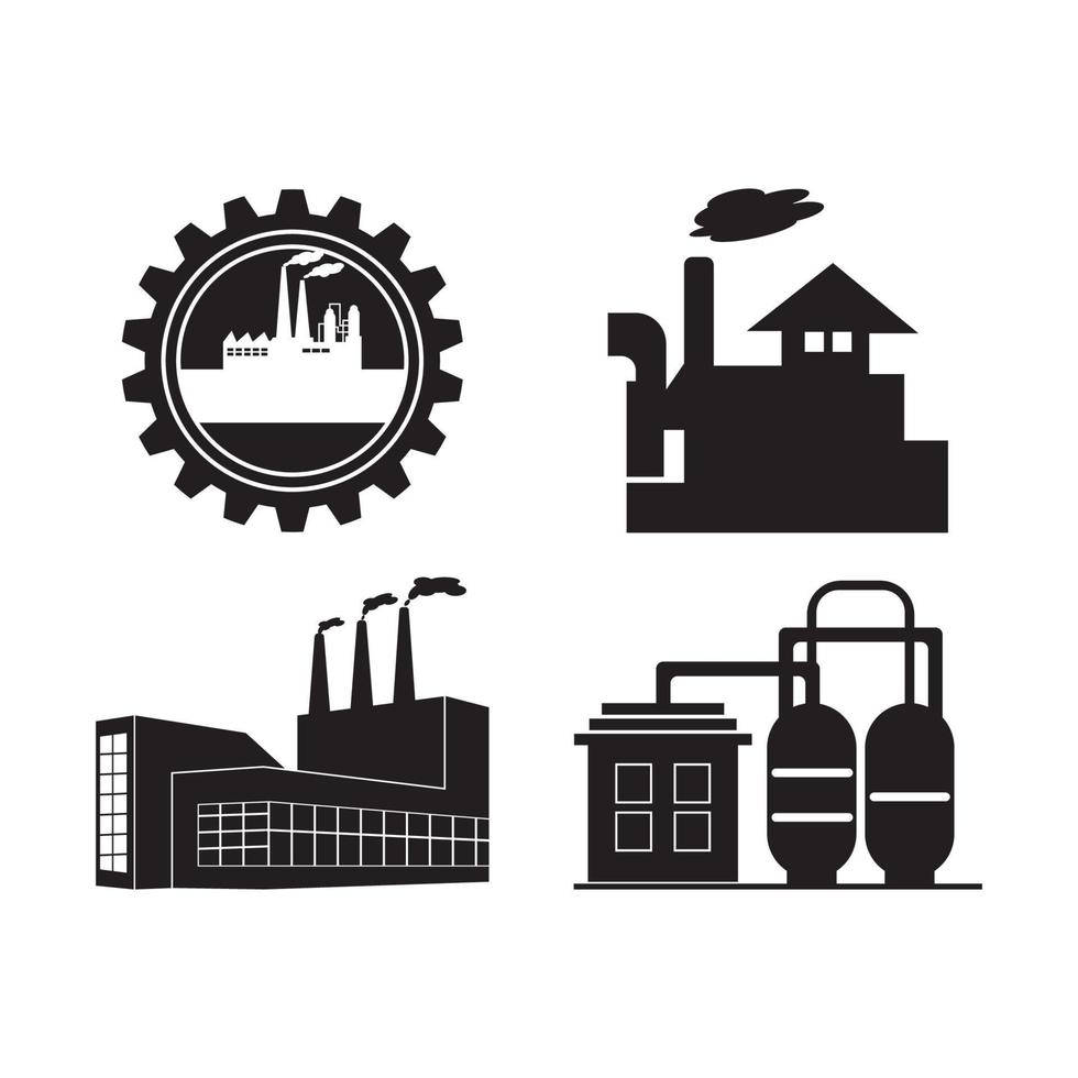 fabriek icoon logo vector ontwerp sjabloon
