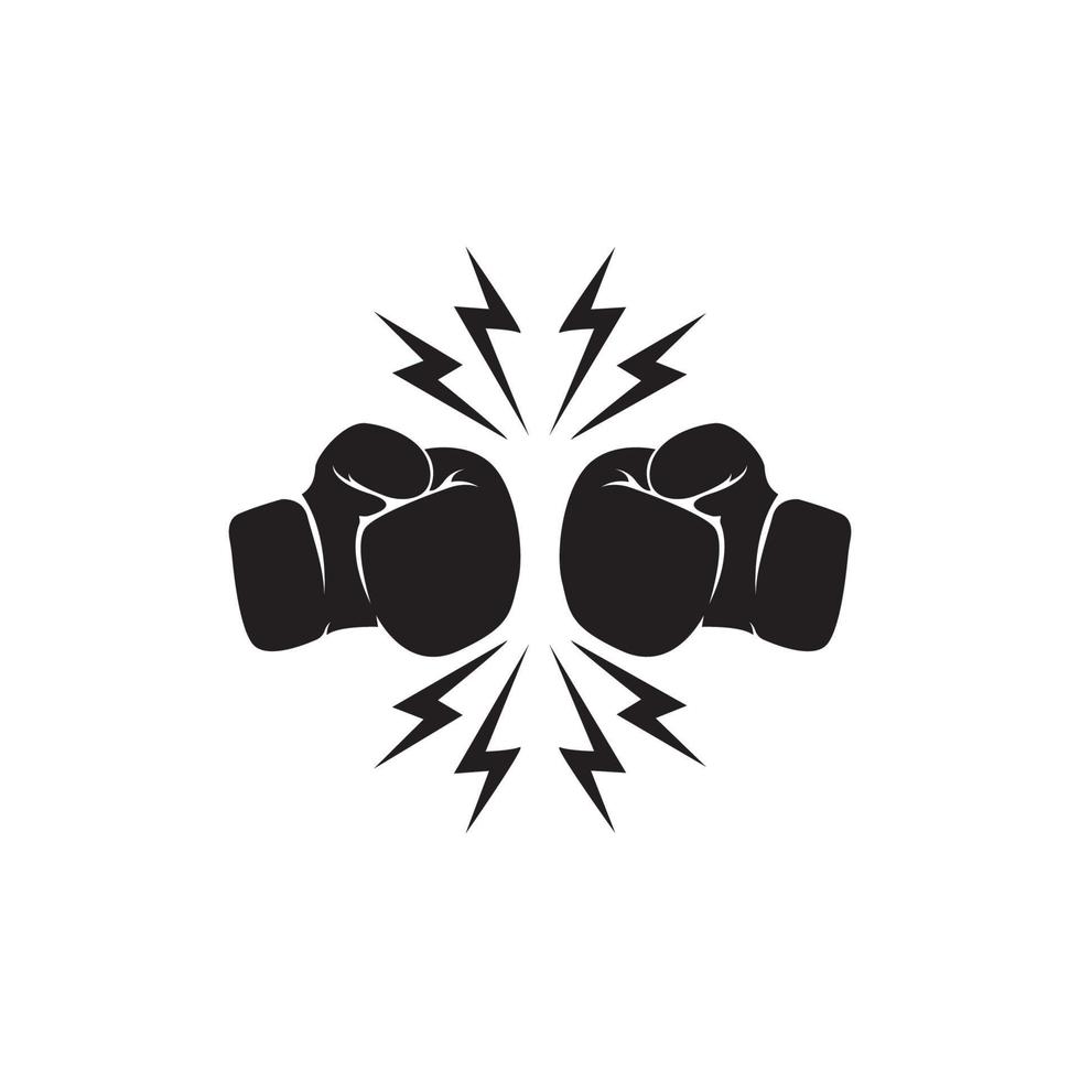 boksen handschoenen logo vector icoon illustratie