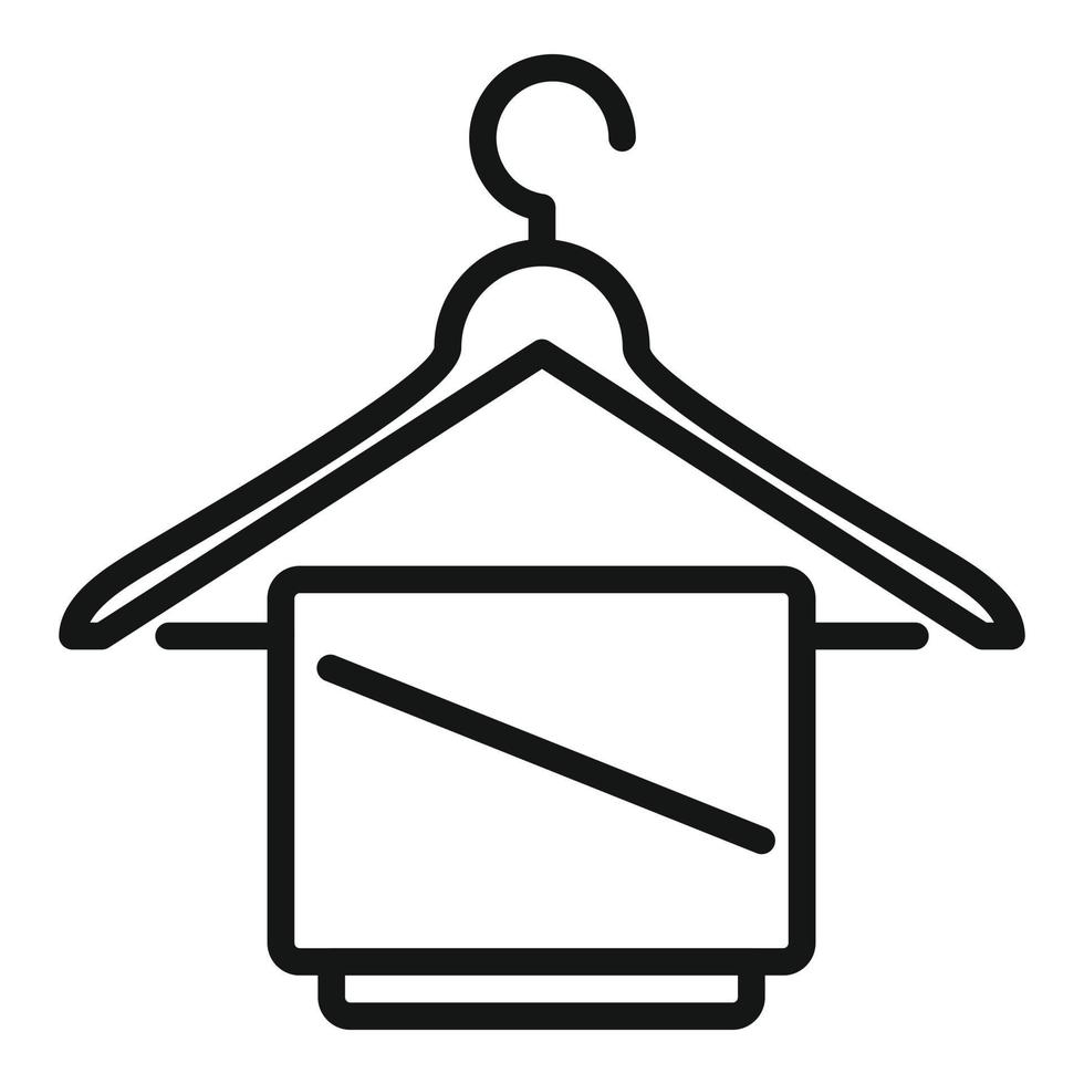 handdoek hanger icoon schets vector. kleding kleermaker vector