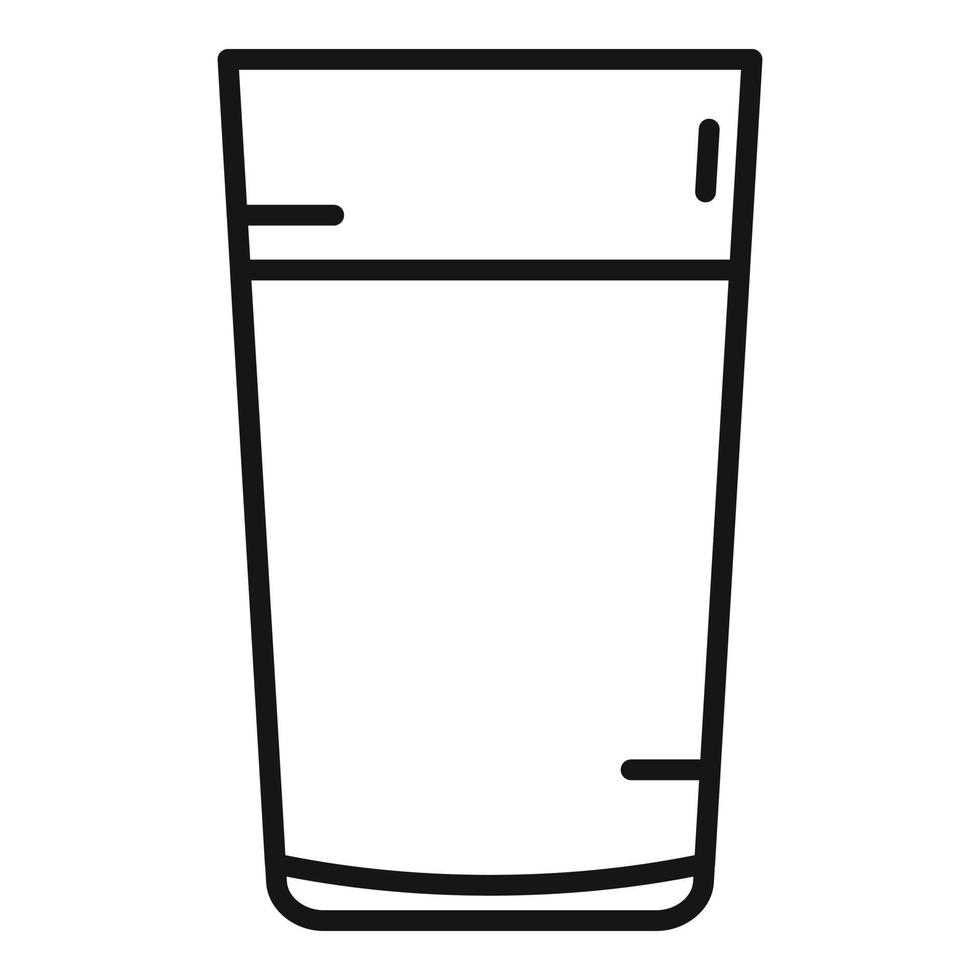 melk glas icoon schets vector. kop drinken vector