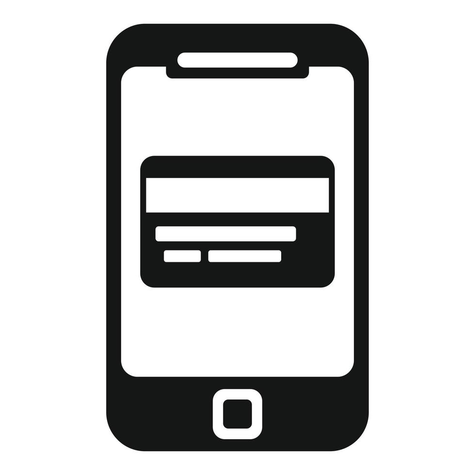 bank kaart icoon gemakkelijk vector. online telefoon vector