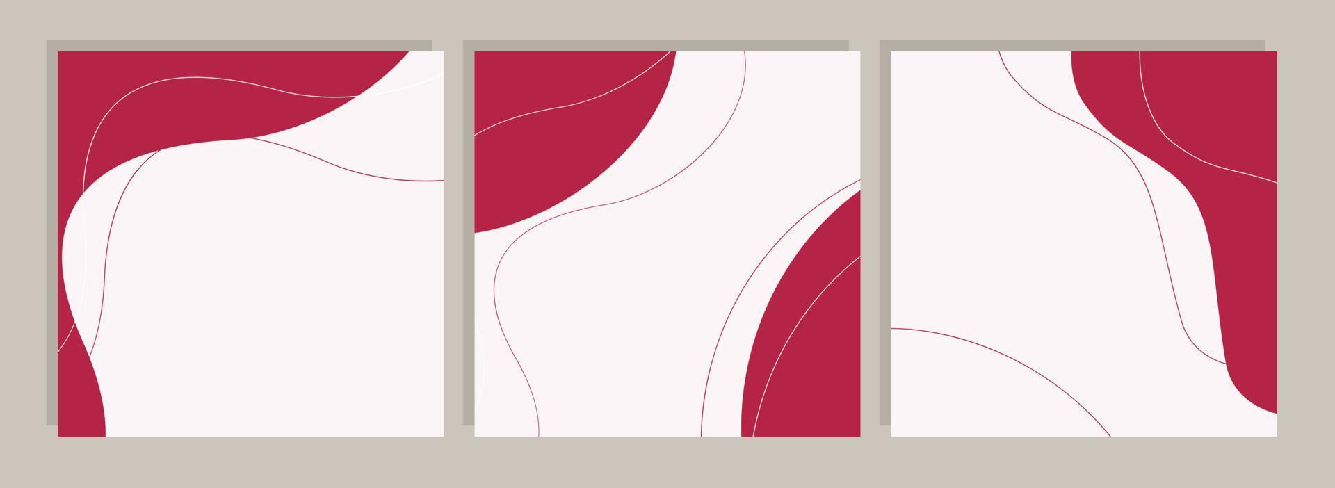 Sjablonen viva magenta kleur van de jaar 2023 abstract boho stijl, sociaal verhalen plein lay-out, banier en reclame ontwerp, brochure. vector