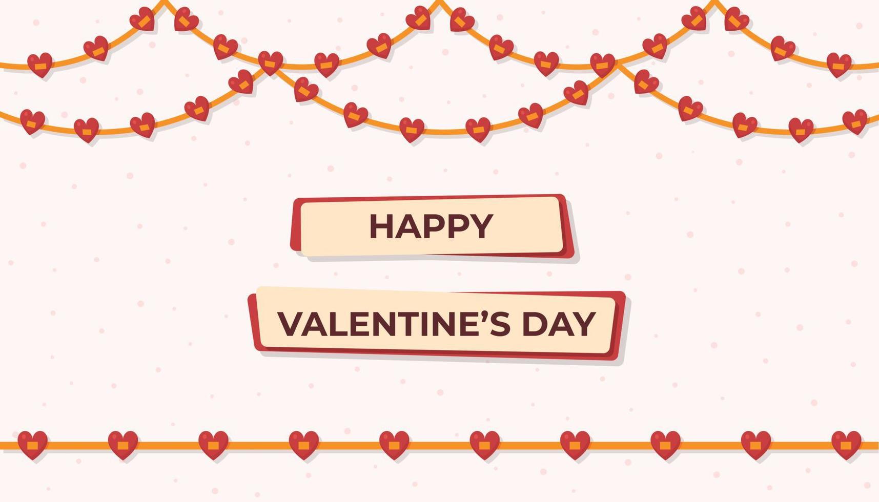 vector illustratie van een banier voor Valentijnsdag dag.