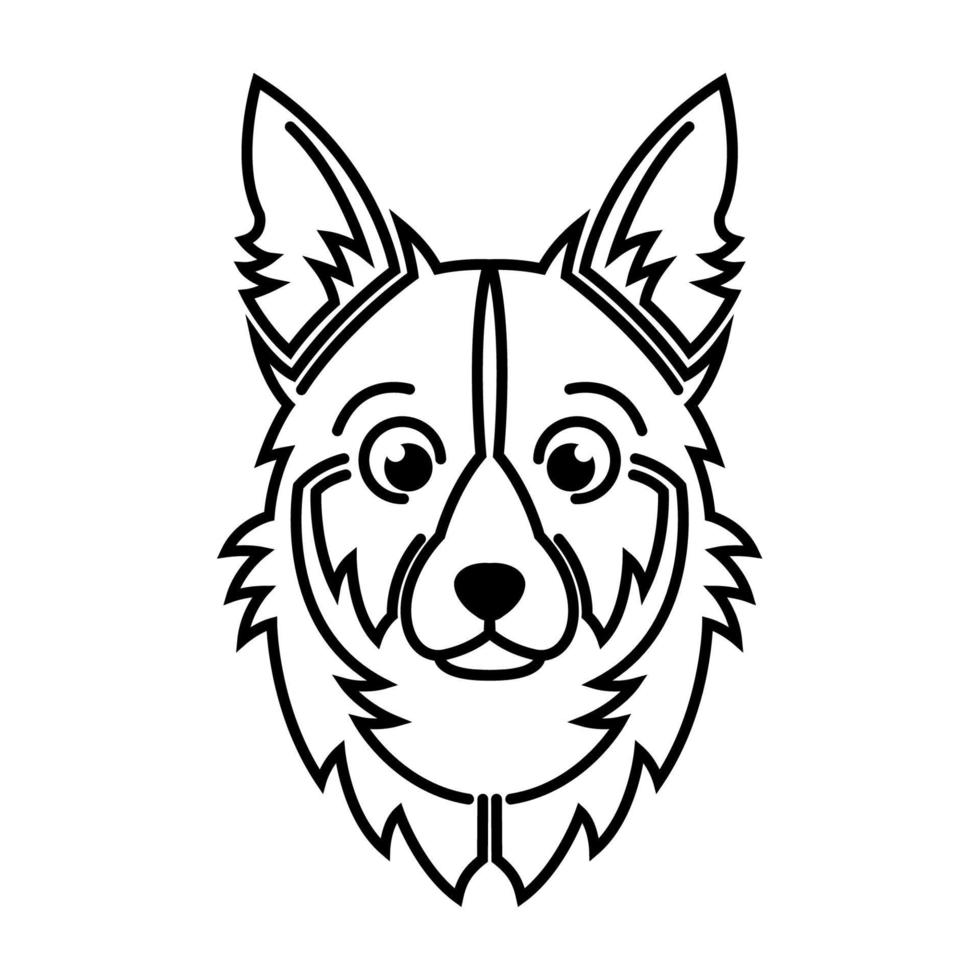 zwart en wit lijn kunst van hond hoofd. mooi zo gebruik voor symbool, mascotte, icoon, avatar, tatoeëren, t overhemd ontwerp, logo of ieder ontwerp vector