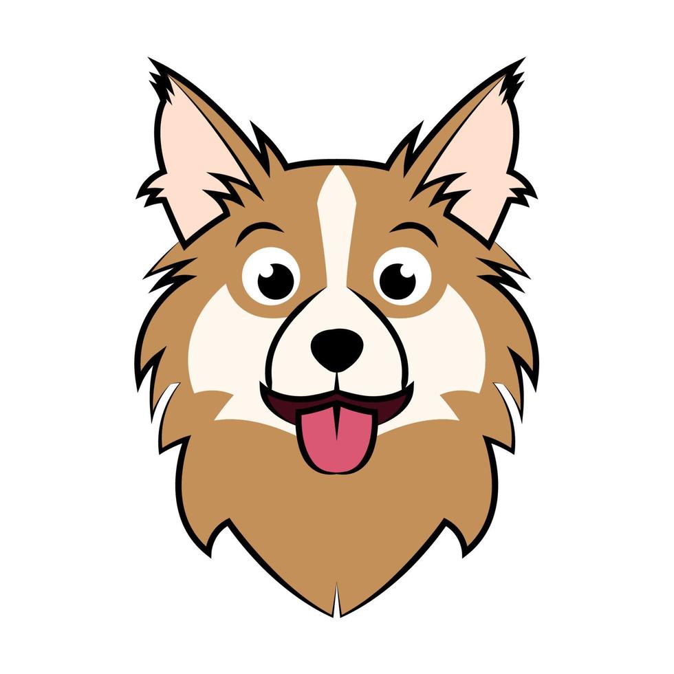 kleur beeld van puppy hond hoofd. mooi zo gebruik voor symbool, mascotte, icoon, avatar, tatoeëren, t overhemd ontwerp, logo of ieder ontwerp vector