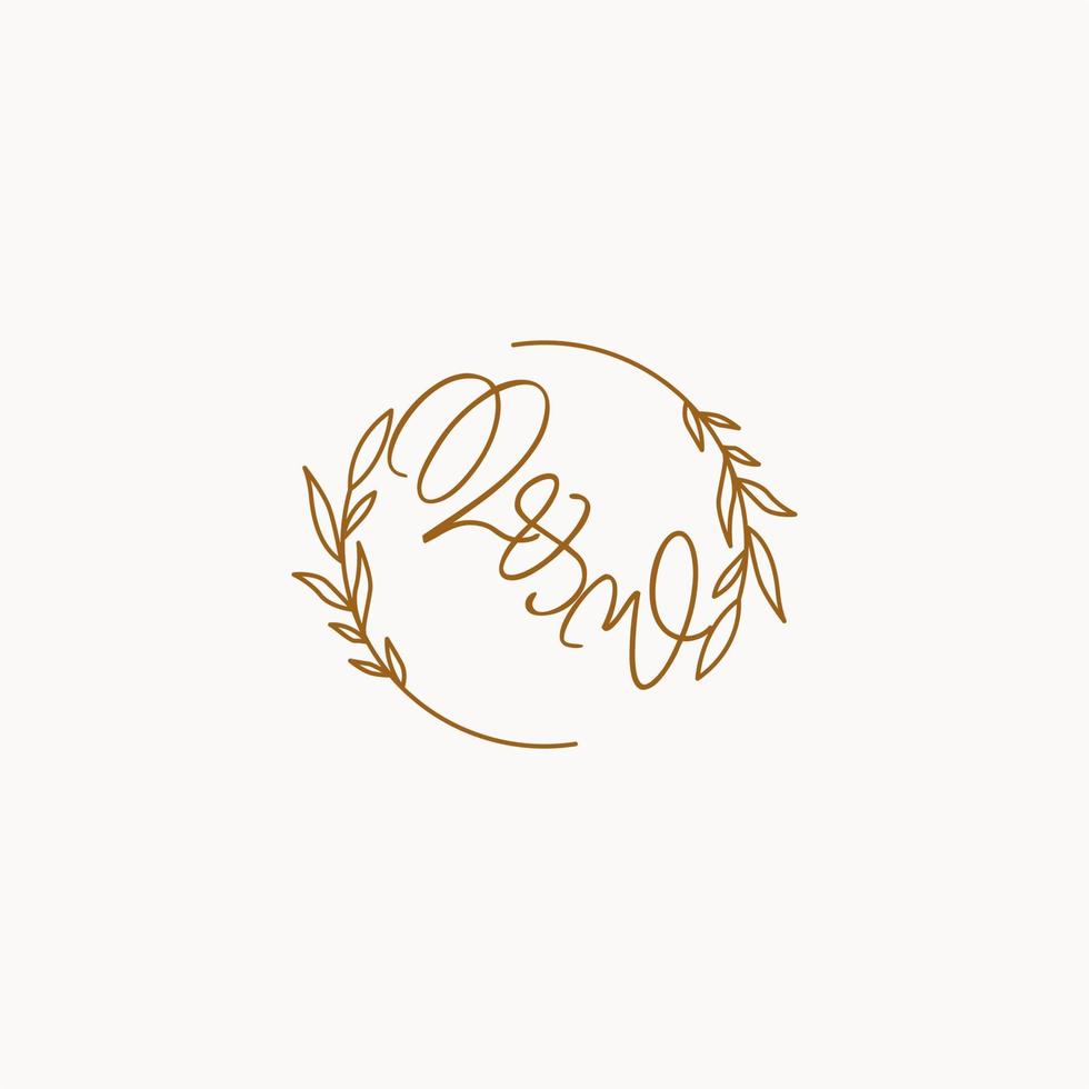 qw bruiloft initialen logo ontwerp vector