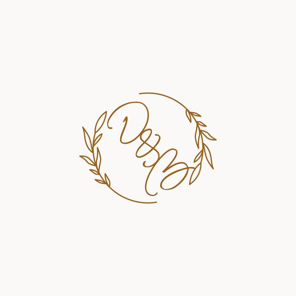 db bruiloft initialen logo ontwerp vector