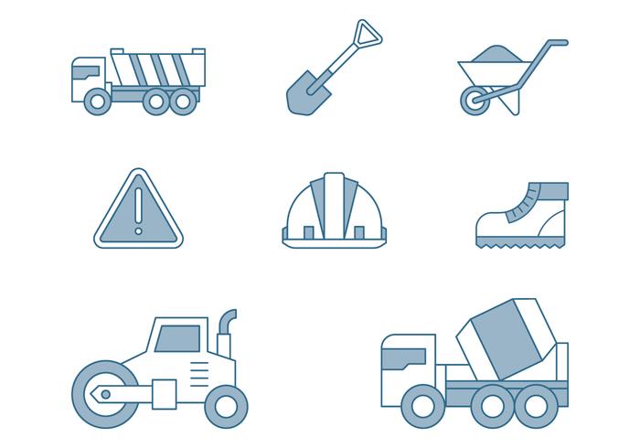 Road Repair Icons vector