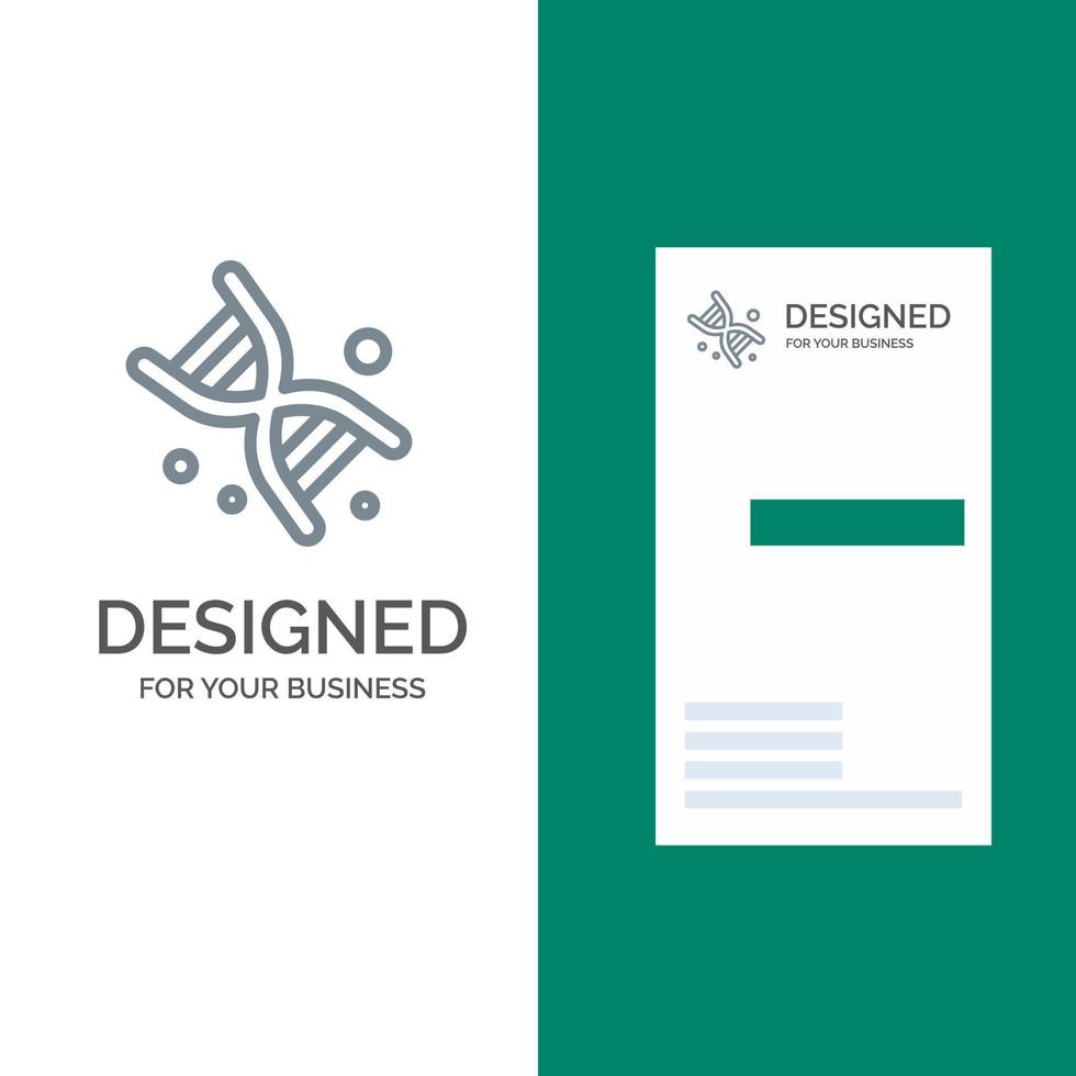 bio dna genetica technologie grijs logo ontwerp en bedrijf kaart sjabloon vector