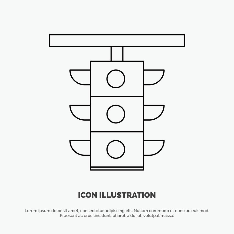 licht teken station verkeer trein lijn icoon vector