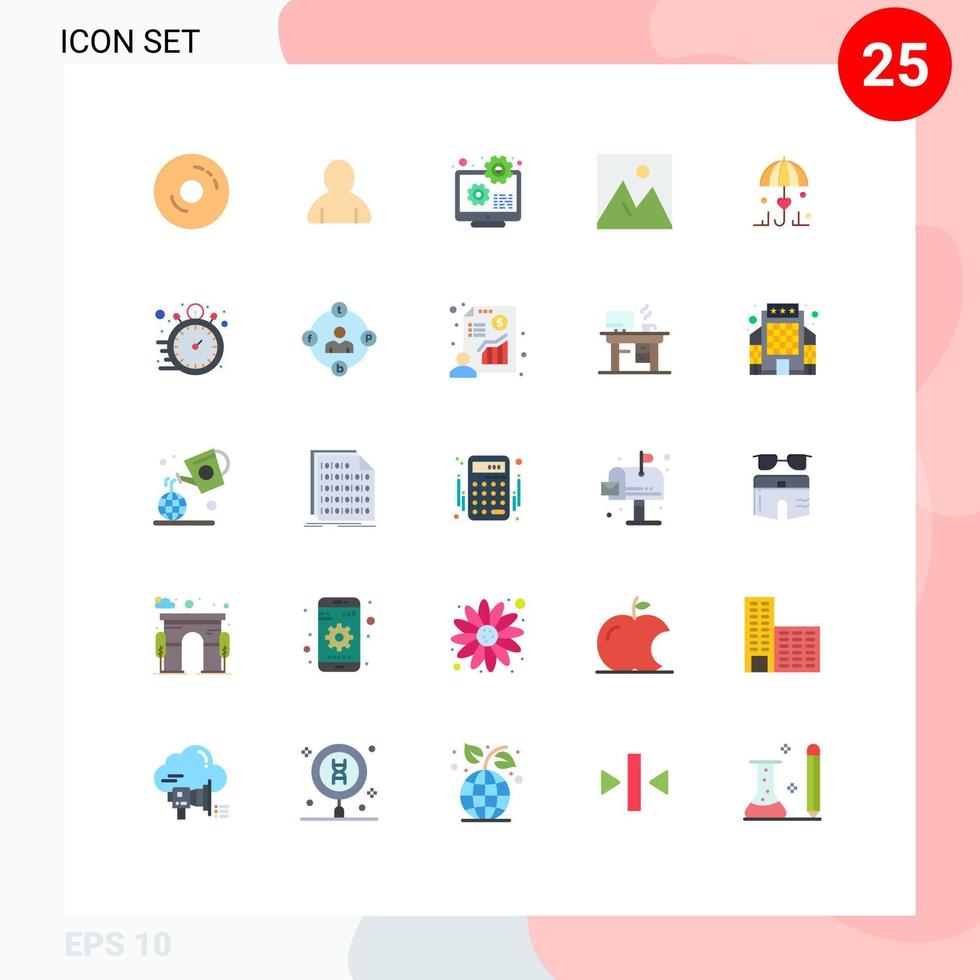 gebruiker koppel pak van 25 eenvoudig vlak kleuren van foto meubilair configuratie kader ontwikkeling bewerkbare vector ontwerp elementen