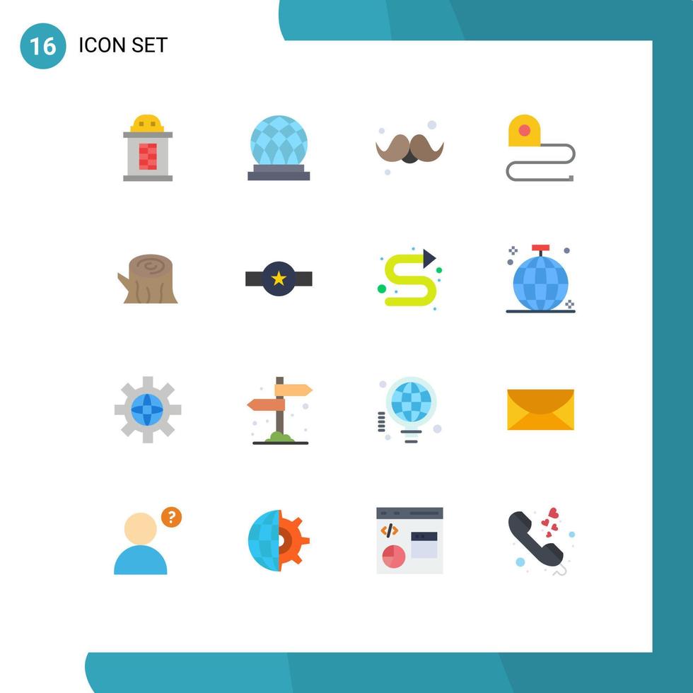 reeks van 16 modern ui pictogrammen symbolen tekens voor hout plakband vader schaal bouw bewerkbare pak van creatief vector ontwerp elementen