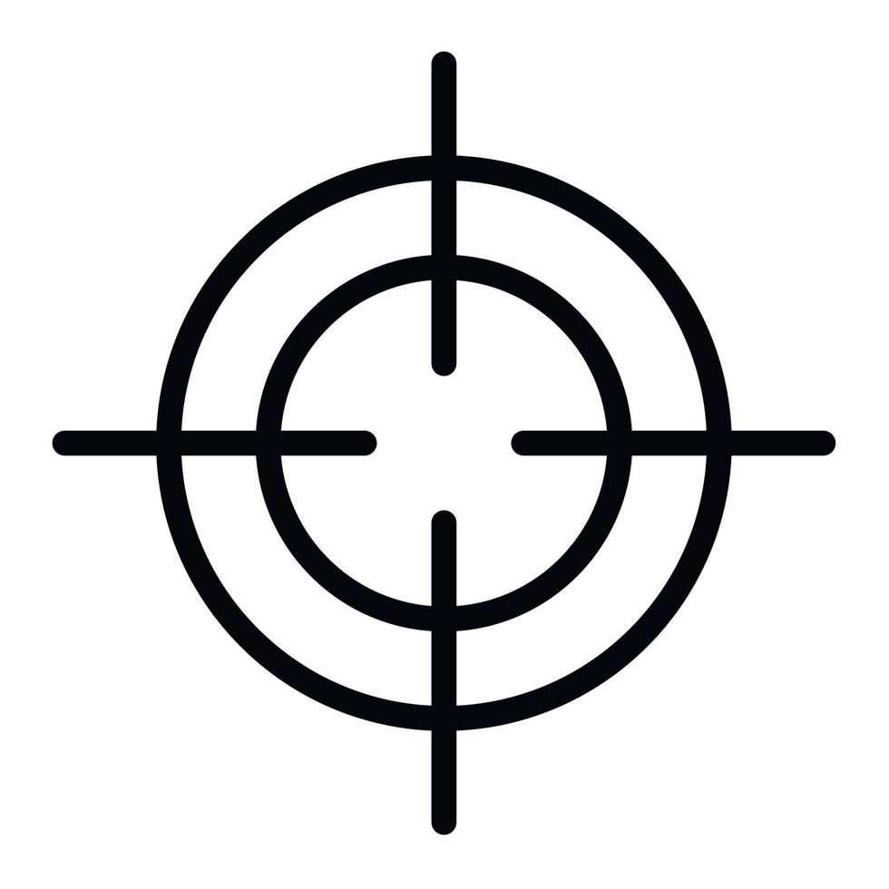 crosshair icoon, schets stijl vector