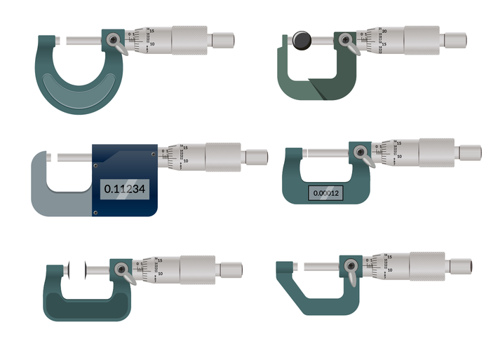 Realistische Micrometer Vector