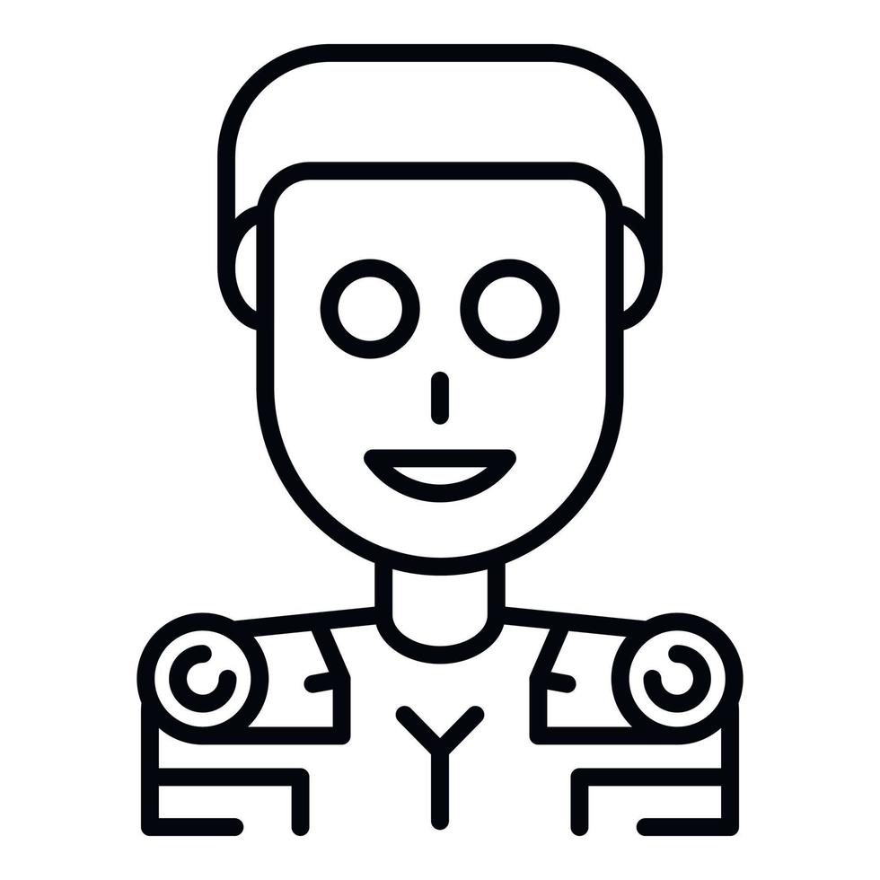 humanoid icoon, schets stijl vector