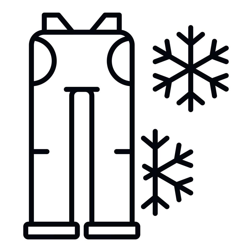 ski broek icoon, schets stijl vector