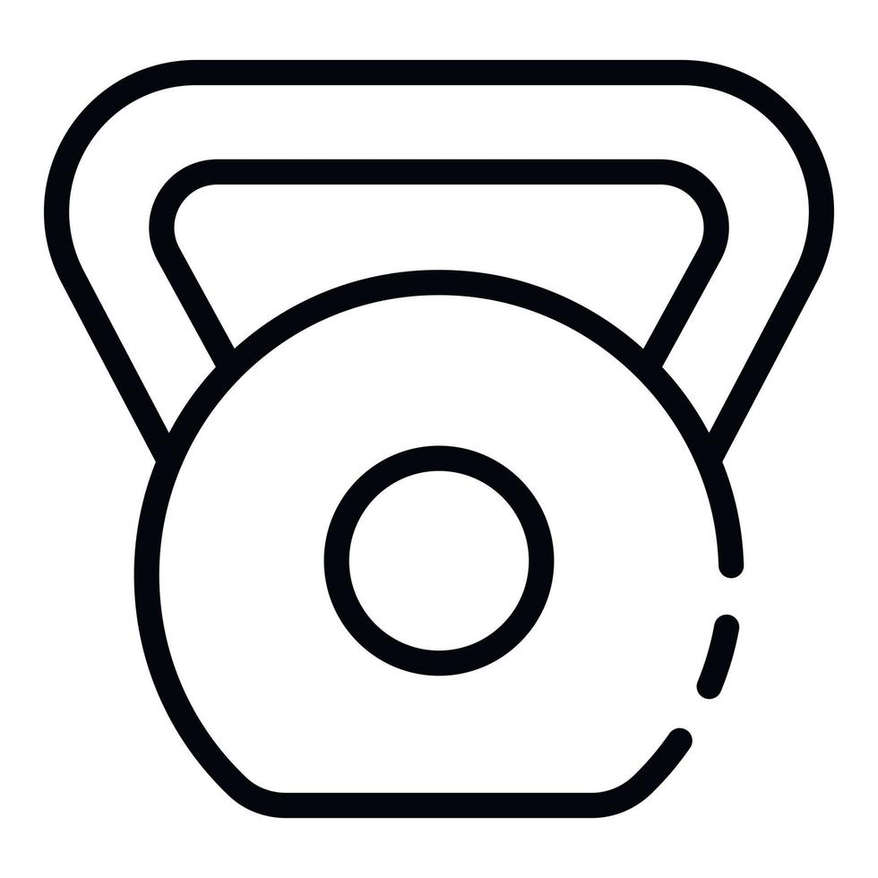kettlebell icoon, schets stijl vector