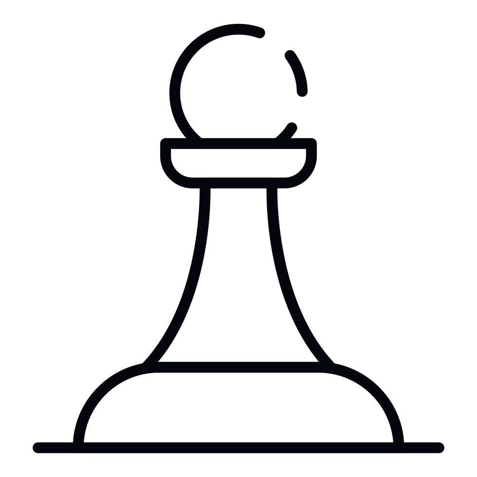 schaak pion element icoon, schets stijl vector