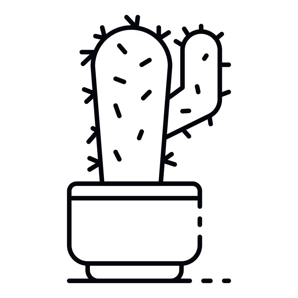 cactus fabriek icoon, schets stijl vector