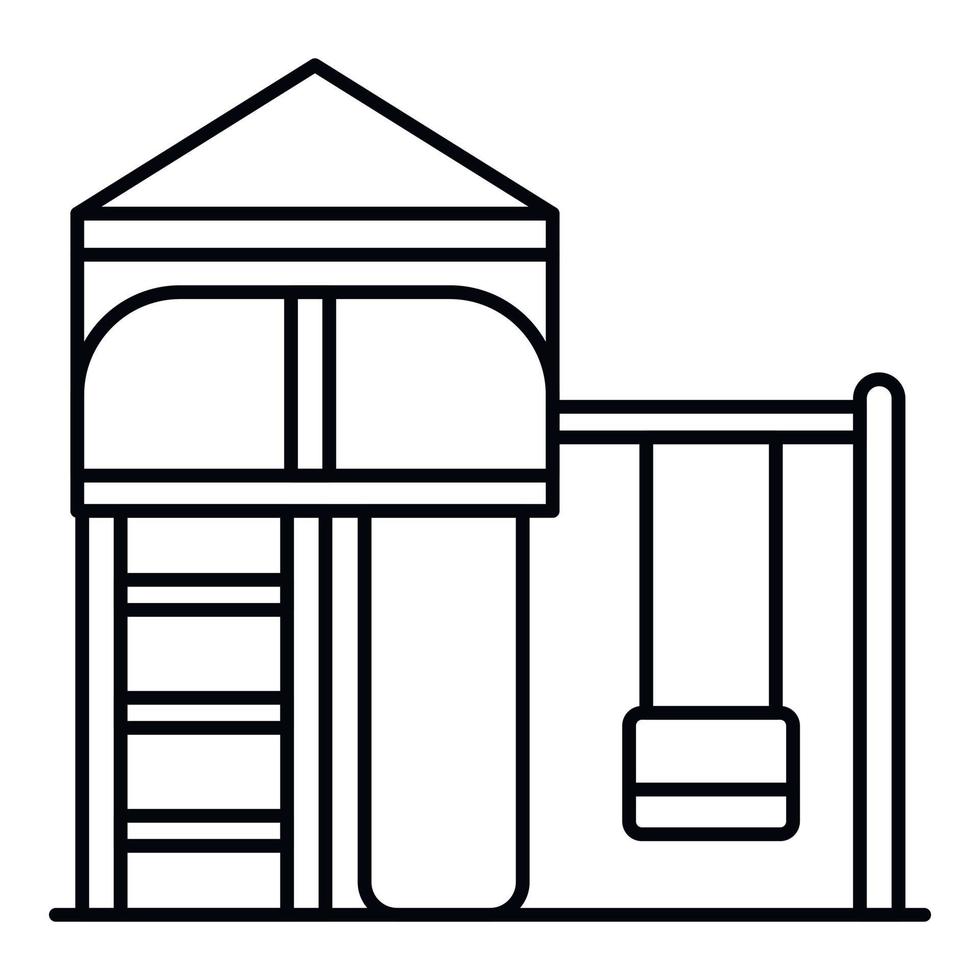 kind schommel icoon, schets stijl vector