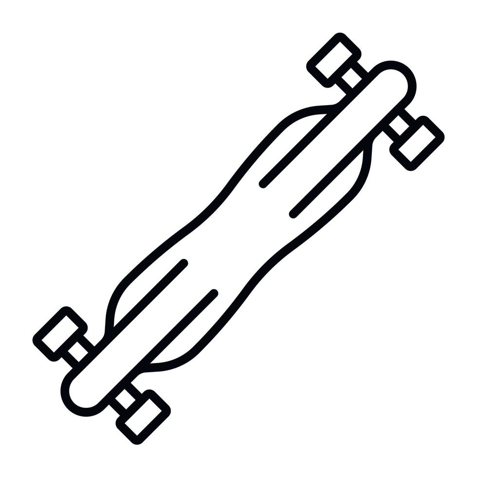snelheid weg skateboard icoon, schets stijl vector