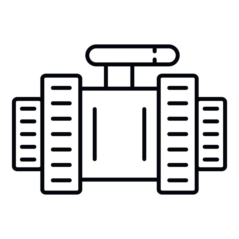 zwembad water kraan icoon, schets stijl vector