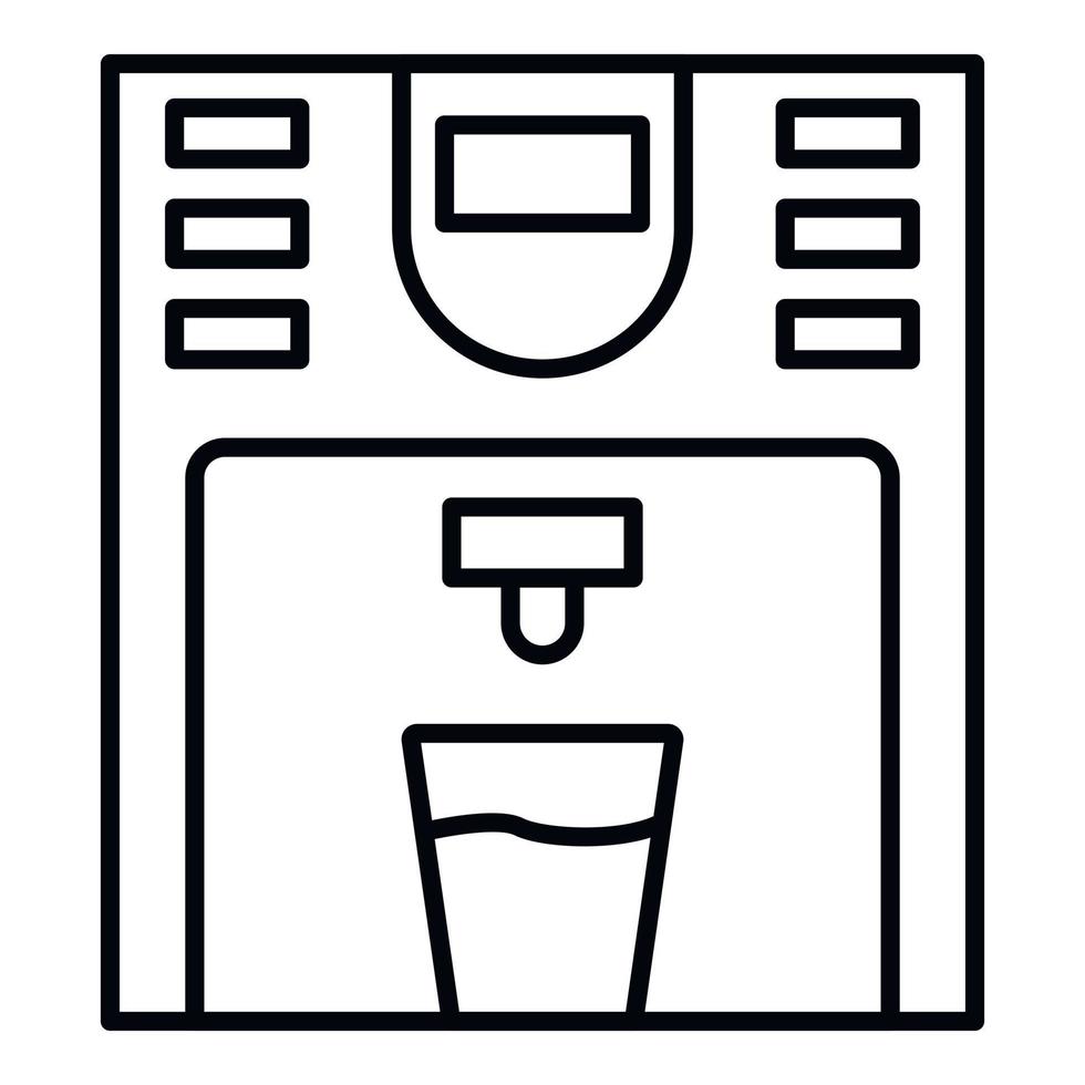 plastic water koeler icoon, schets stijl vector
