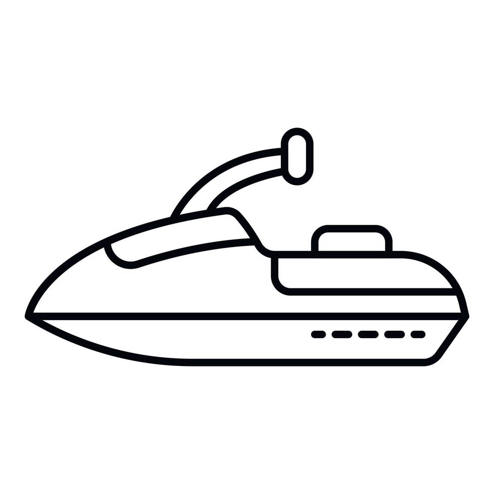 Jet ski icoon, schets stijl vector