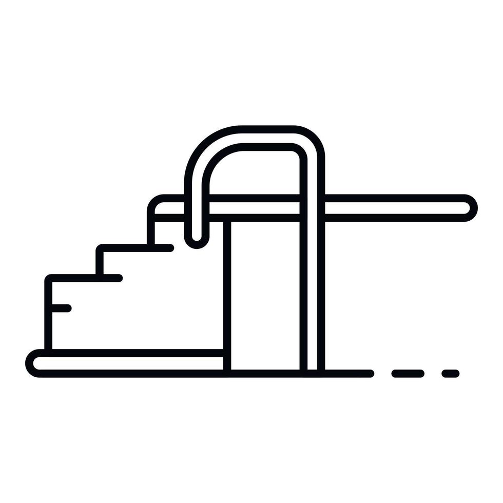 zwembad trap icoon, schets stijl vector