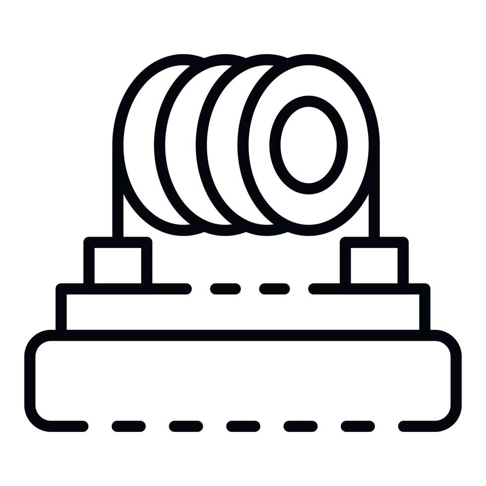 verwarming spoel sigaret icoon, schets stijl vector