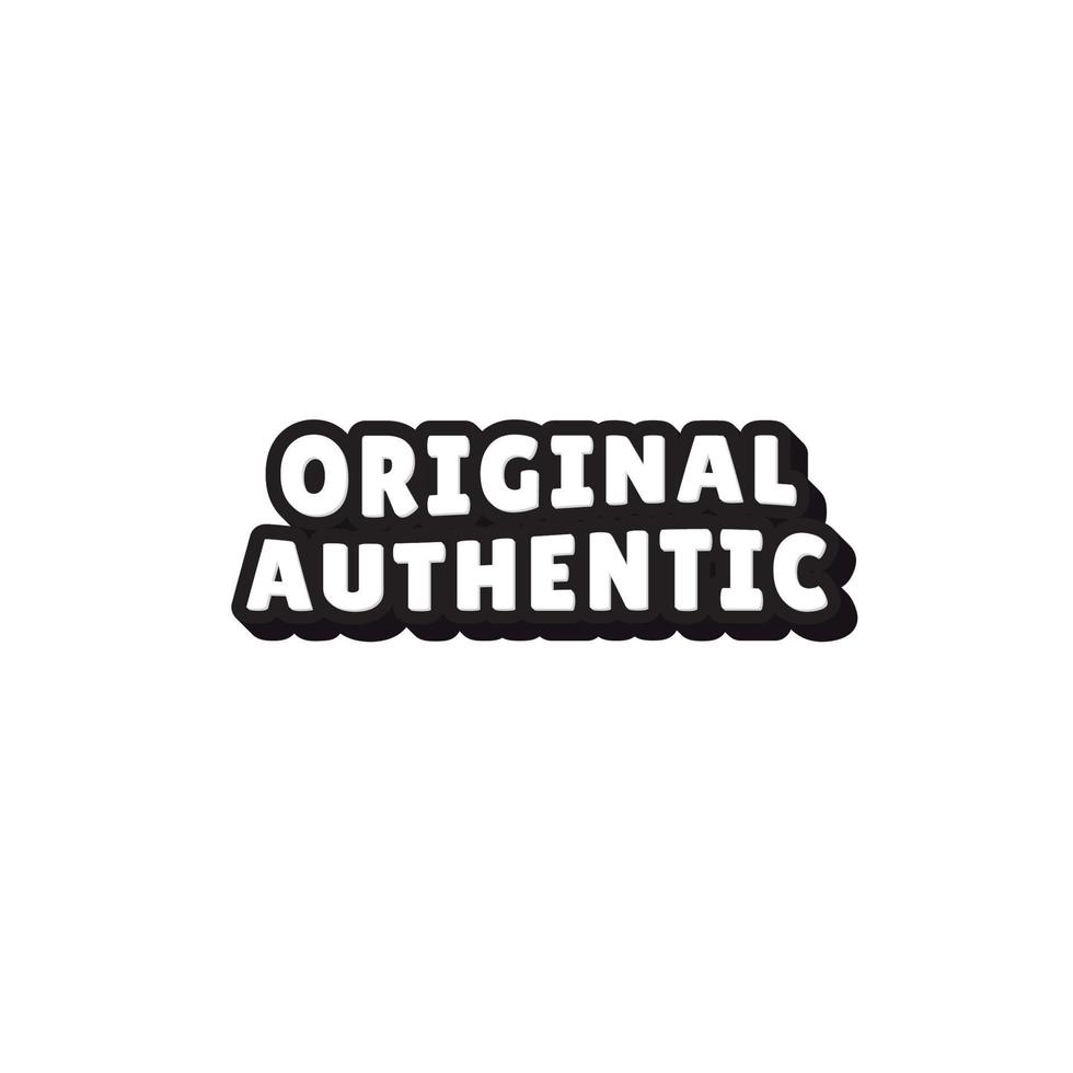 retro thema embleem tekst sticker. authentiek origineel slogan. voor gedrukt stickers of kleding motief ontwerpen. vector