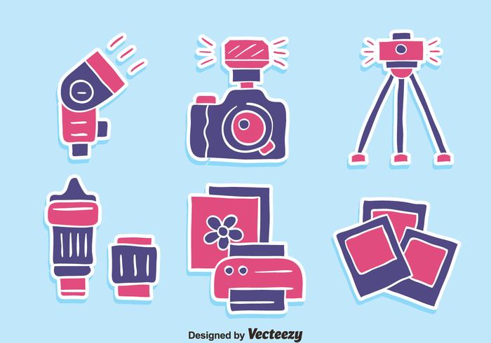 Mooie Camera Element Pictogrammen Vector