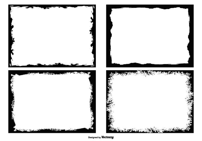 Grunge Photo Edges Collection vector