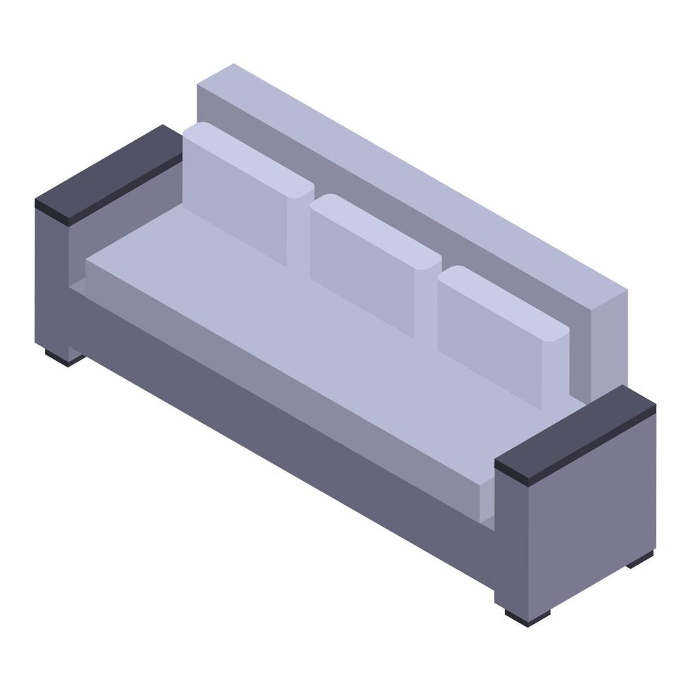 zacht sofa icoon, isometrische stijl vector