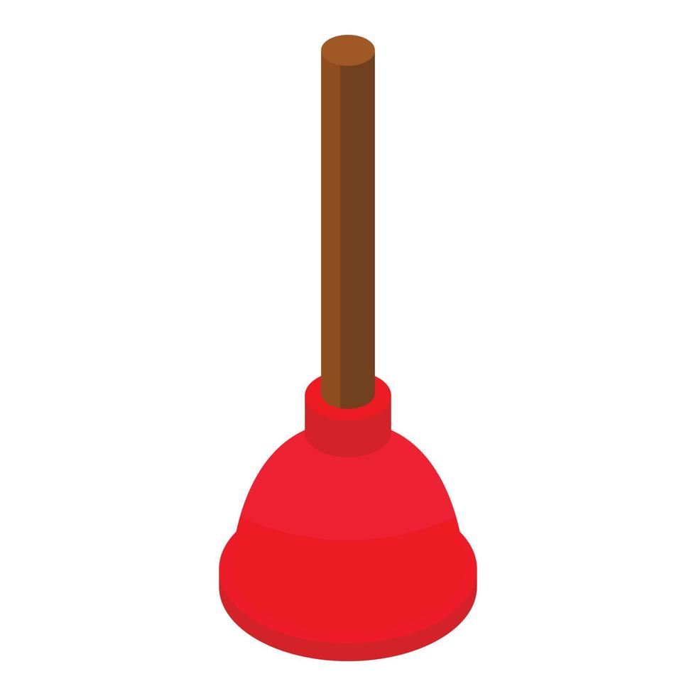 toilet plunjer icoon, isometrische stijl vector