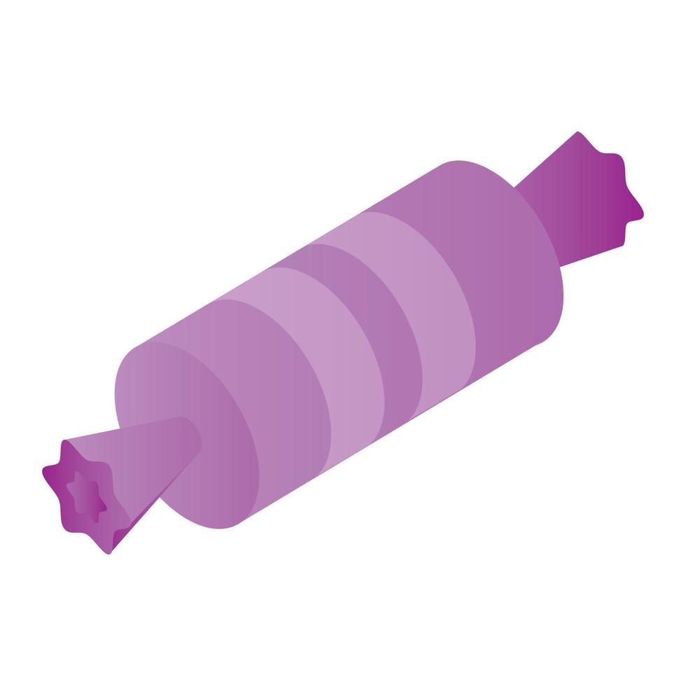 Purper bonbon icoon, isometrische stijl vector