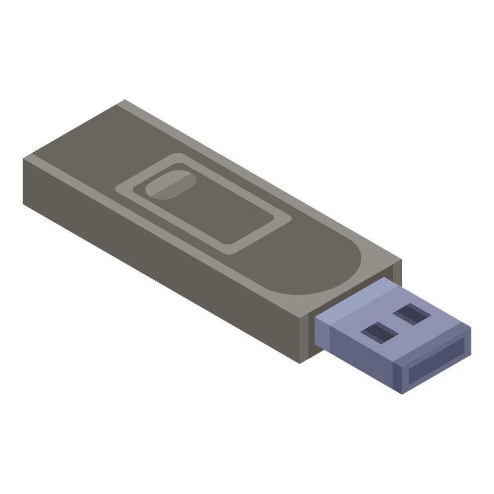 USB flash icoon, isometrische stijl vector