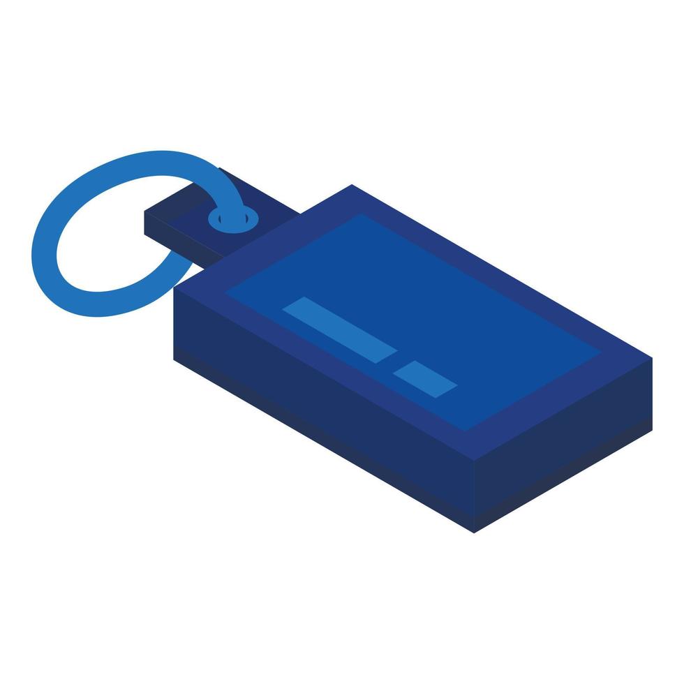 blauw USB flash icoon, isometrische stijl vector