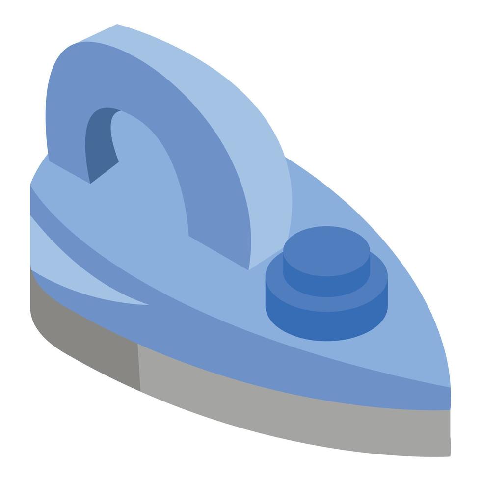 blauw ijzer icoon, isometrische stijl vector