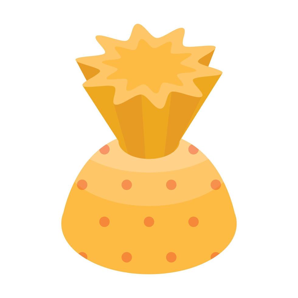 geel truffel icoon, isometrische stijl vector