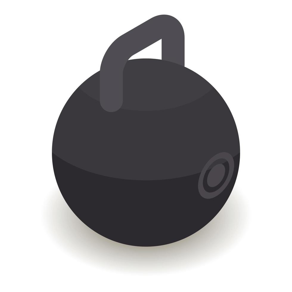 kettlebell icoon, isometrische stijl vector