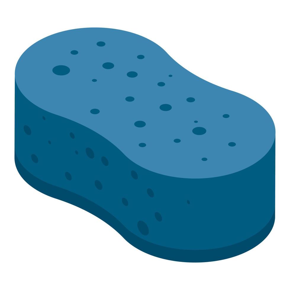 blauw spons icoon, isometrische stijl vector