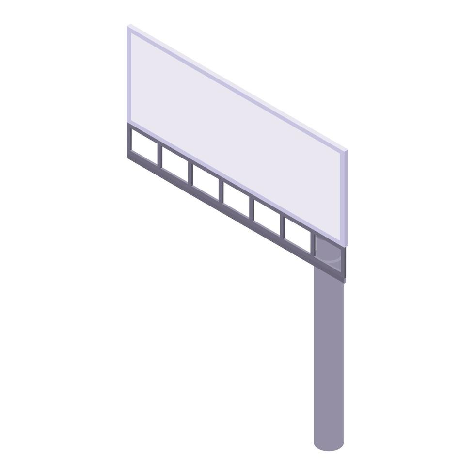 een pijler aanplakbord icoon, isometrische stijl vector