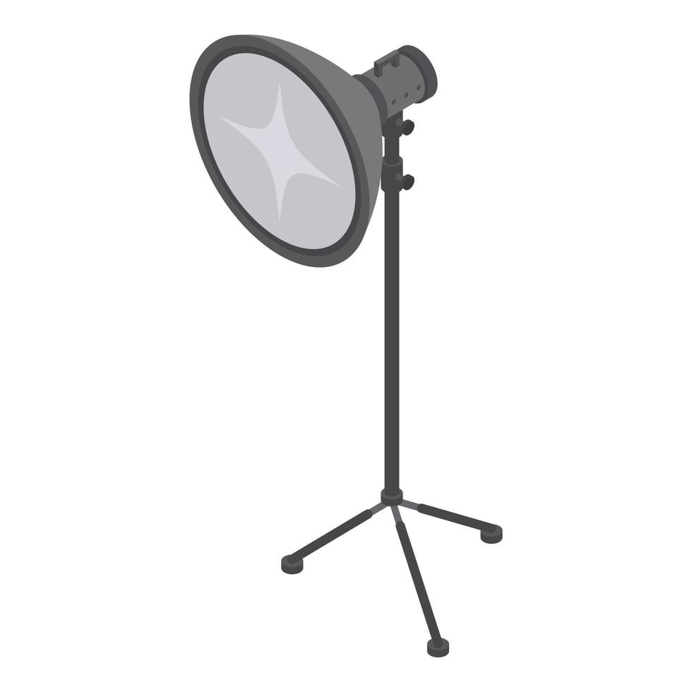 studio camera licht icoon, isometrische stijl vector