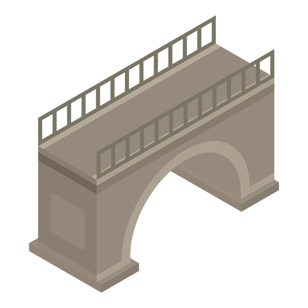 stedelijk brug icoon, isometrische stijl vector