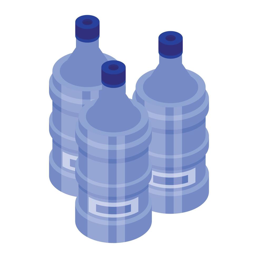 water fles voor koeler icoon, isometrische stijl vector