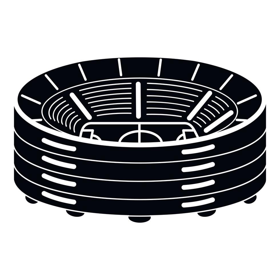 ronde stadion icoon, gemakkelijk stijl vector