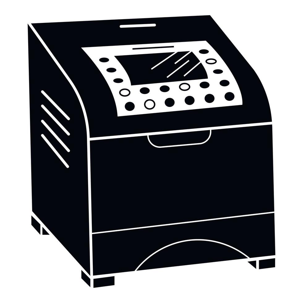 laser printer icoon, gemakkelijk stijl vector