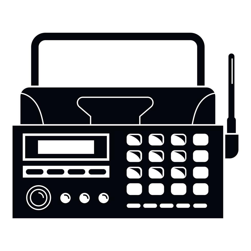 radio telefoon fax icoon, gemakkelijk stijl vector